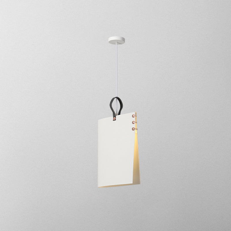 Modern Art Deco Metal Hanging Light Fixtures 1 Light Simple Rectangle Pendant Light