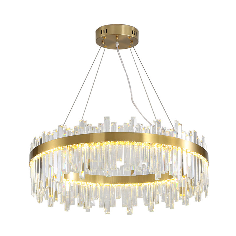 CRIMPO CHURCHIO GOLD APPILE LIGUATA POSTMOdern Crystal Block 19,5 "/23,5" /31,5 "Lampada LEDELIER LED LED