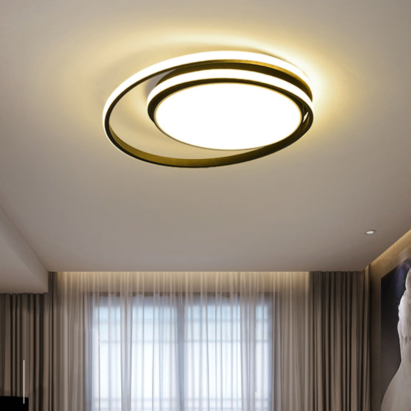 Intersecting Circles Shape LED Flush Mount Ceiling Lamp Fixture Modern Simplicity Acrylic Living Room Bedroom Lighting Fixture