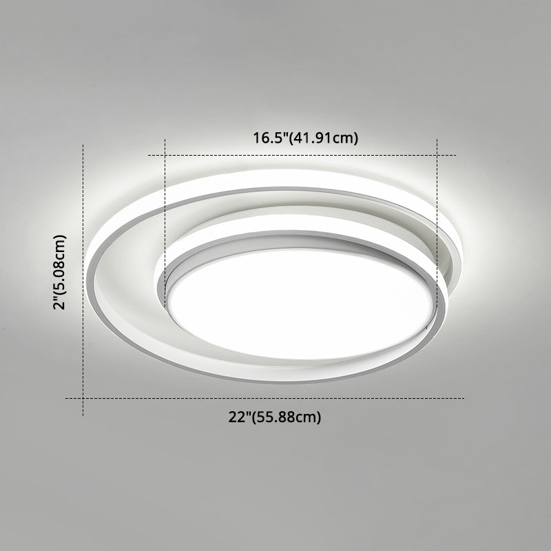 Intersecting Circles Shape LED Flush Mount Ceiling Lamp Fixture Modern Simplicity Acrylic Living Room Bedroom Lighting Fixture