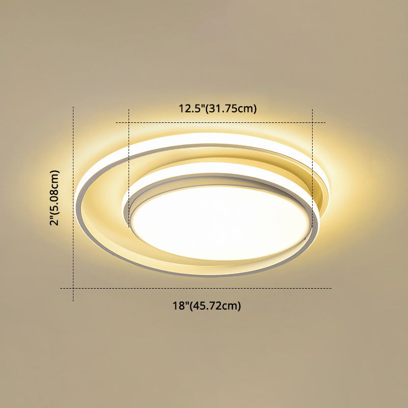 Intersecting Circles Shape LED Flush Mount Ceiling Lamp Fixture Modern Simplicity Acrylic Living Room Bedroom Lighting Fixture