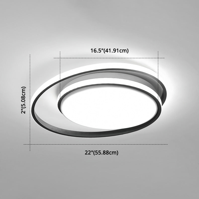 Intersecting Circles Shape LED Flush Mount Ceiling Lamp Fixture Modern Simplicity Acrylic Living Room Bedroom Lighting Fixture