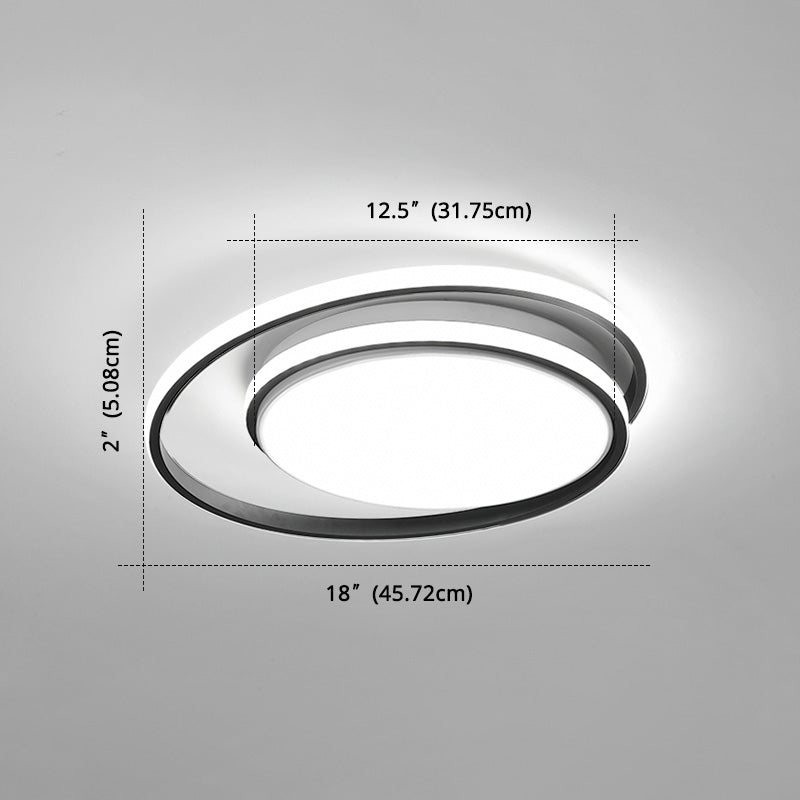 Intersecting Circles Shape LED Flush Mount Ceiling Lamp Fixture Modern Simplicity Acrylic Living Room Bedroom Lighting Fixture
