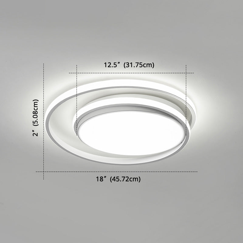 Intersecting Circles Shape LED Flush Mount Ceiling Lamp Fixture Modern Simplicity Acrylic Living Room Bedroom Lighting Fixture