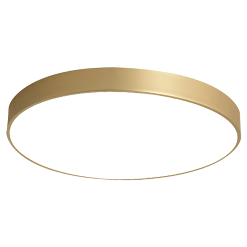 Simplicity Round Shape LED Ceiling Lamp Modern Bedroom Corridor Lighting Fixture Light with Gold Baking Paint Bezel