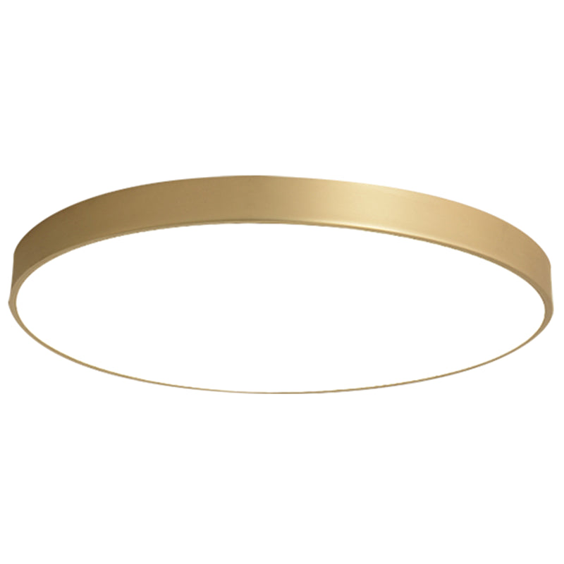 Simplicity Round Shape LED Ceiling Lamp Modern Bedroom Corridor Lighting Fixture Light with Gold Baking Paint Bezel