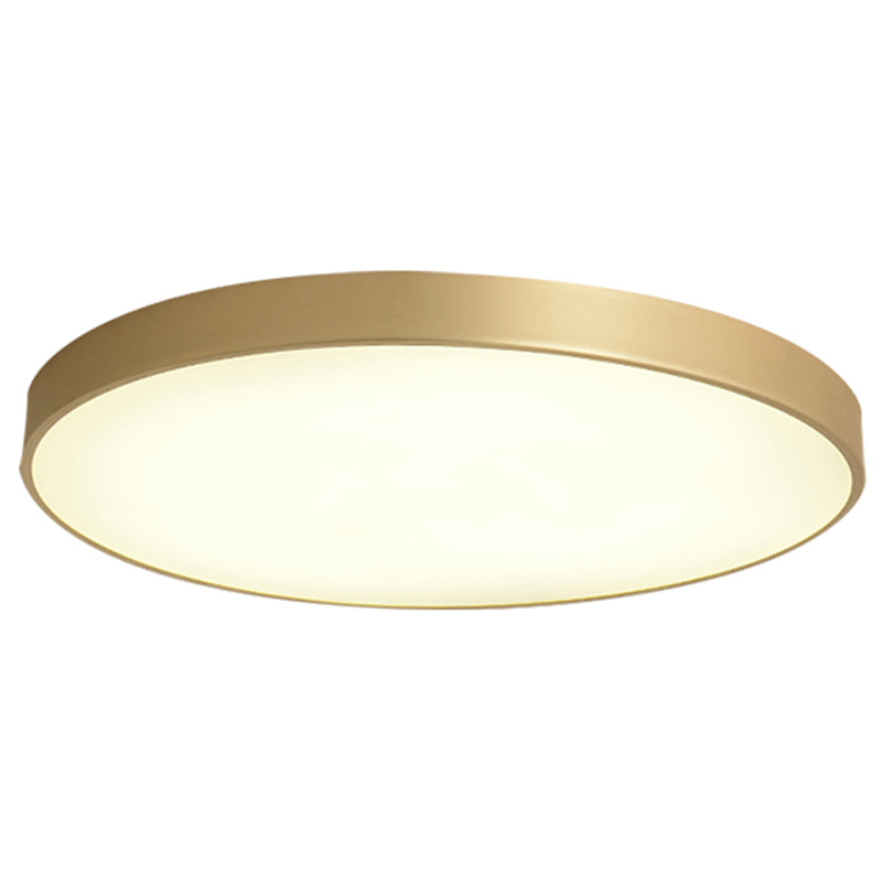 Simplicity Round Shape LED Ceiling Lamp Modern Bedroom Corridor Lighting Fixture Light with Gold Baking Paint Bezel