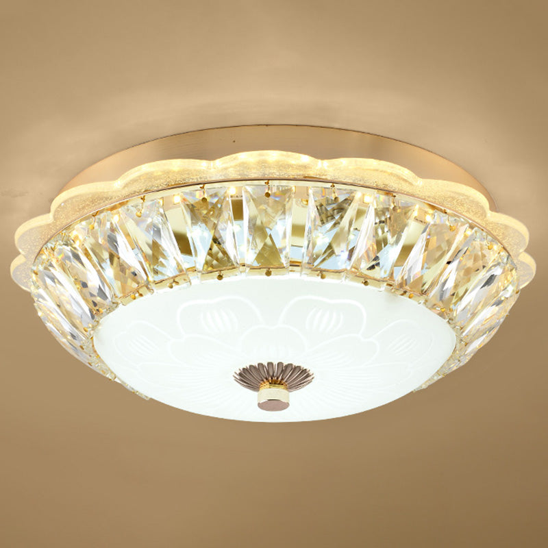 Modern Crystal Style Flush Mount Light Simplicity LED Ceiling Lamp for Bedroom