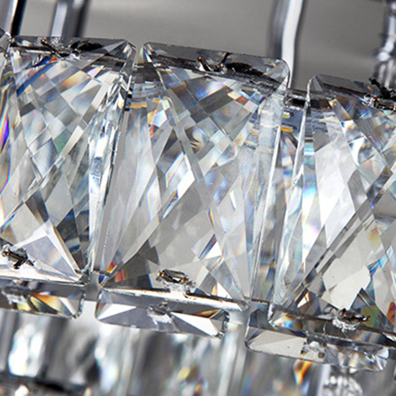 2-tiers Loving Heart Ceiling Flush Light Stainless Steel Mirror Clear Crystal Bedroom LED Lamp with Glass Maple Leaf Charm