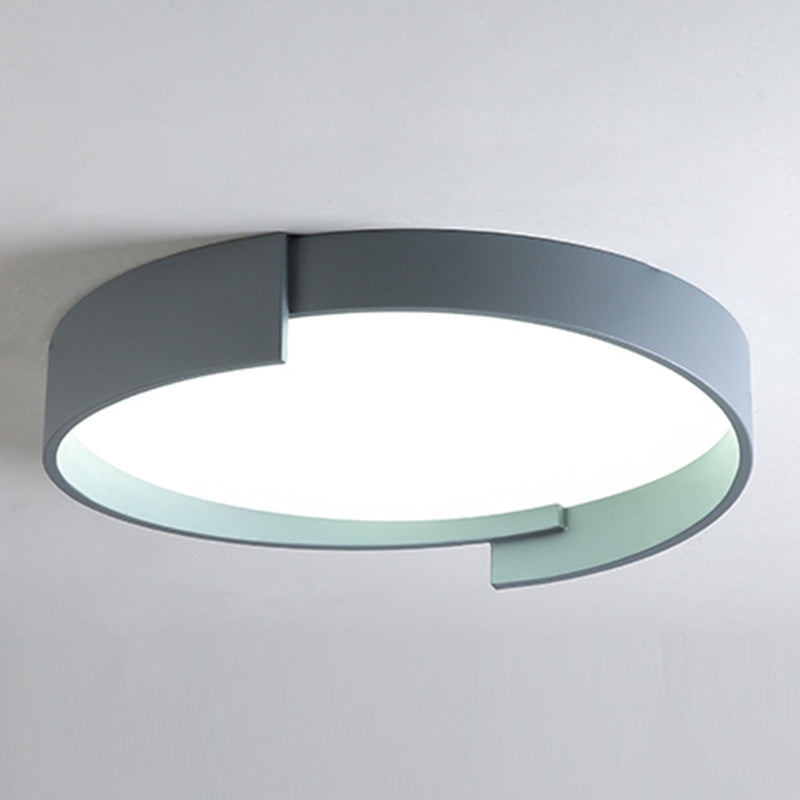 Macaroon Style LED Flush Mount Ceiling Light Northern Europe Simplicity Bedroom Lamp with Frosted Acrylic Lampshade