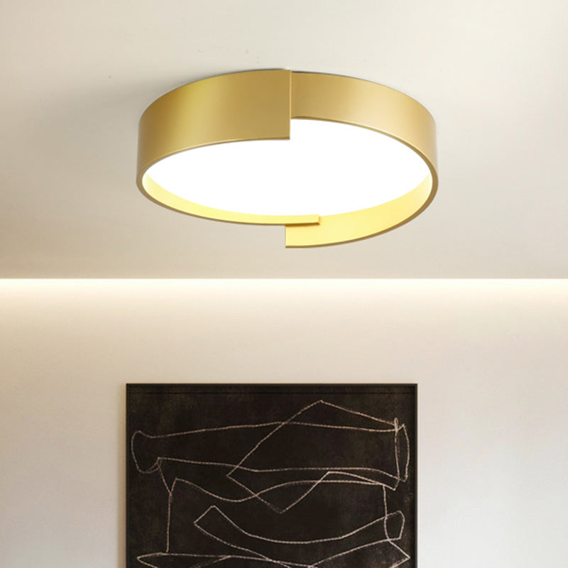 Macaroon Style LED Flush Mount Ceiling Light Northern Europe Simplicity Bedroom Lamp with Frosted Acrylic Lampshade