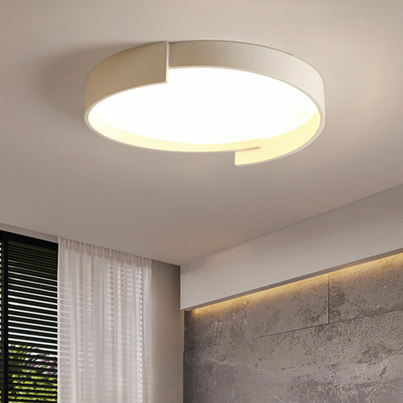 Macaroon Style LED Flush Mount Ceiling Light Northern Europe Simplicity Bedroom Lamp with Frosted Acrylic Lampshade