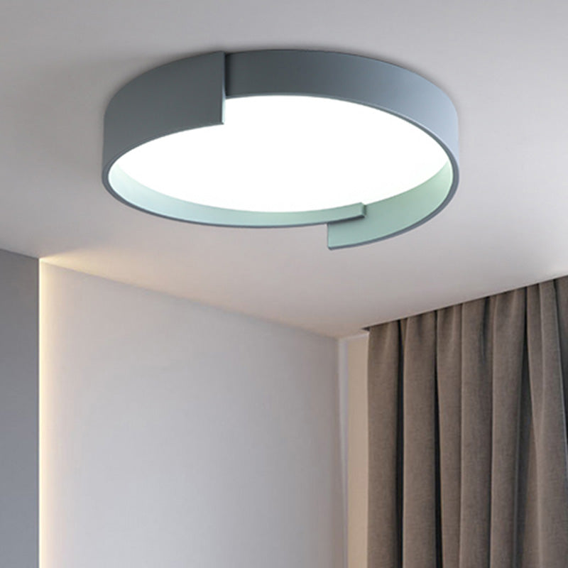 Macaroon Style LED Flush Mount Ceiling Light Northern Europe Simplicity Bedroom Lamp with Frosted Acrylic Lampshade
