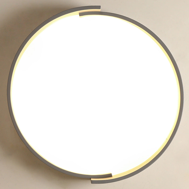 Macaroon Style LED Flush Mount Ceiling Light Northern Europe Simplicity Bedroom Lamp with Frosted Acrylic Lampshade