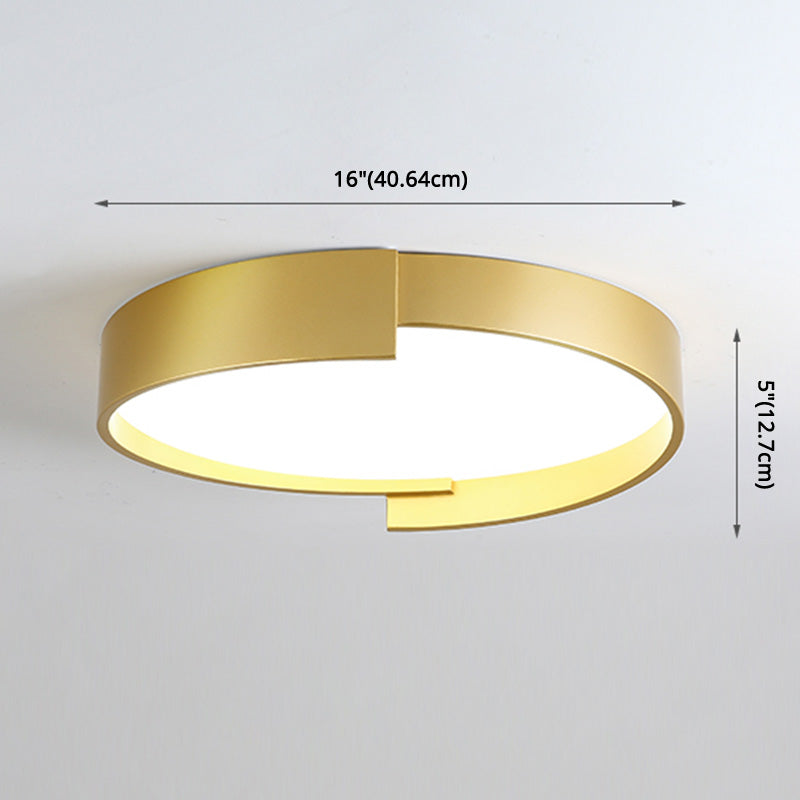 Macaroon Style LED Flush Mount Ceiling Light Northern Europe Simplicity Bedroom Lamp with Frosted Acrylic Lampshade