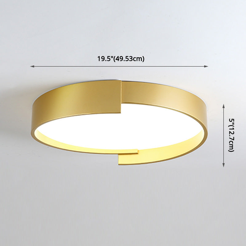 Macaroon Style LED Flush Mount Ceiling Light Northern Europe Simplicity Bedroom Lamp with Frosted Acrylic Lampshade