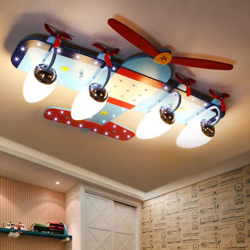 Airplane Shape Flush Mount Light Kindergarten Children Room Ceiling Light