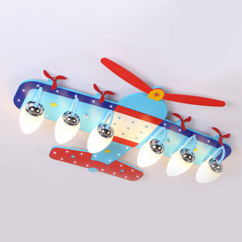 Airplane Shape Flush Mount Light Kindergarten Children Room Ceiling Light