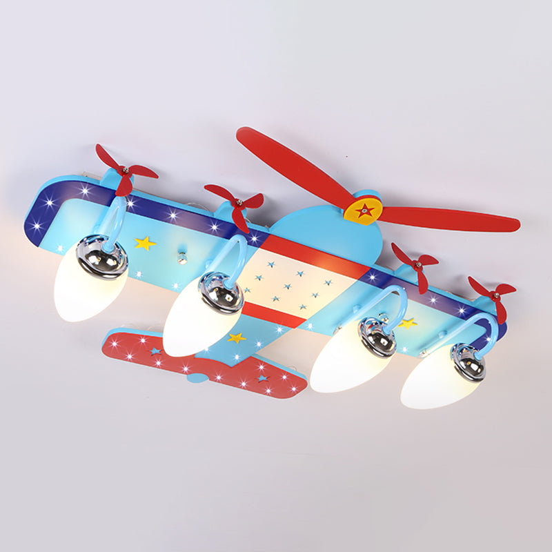 Airplane Shape Flush Mount Light Kindergarten Children Room Ceiling Light