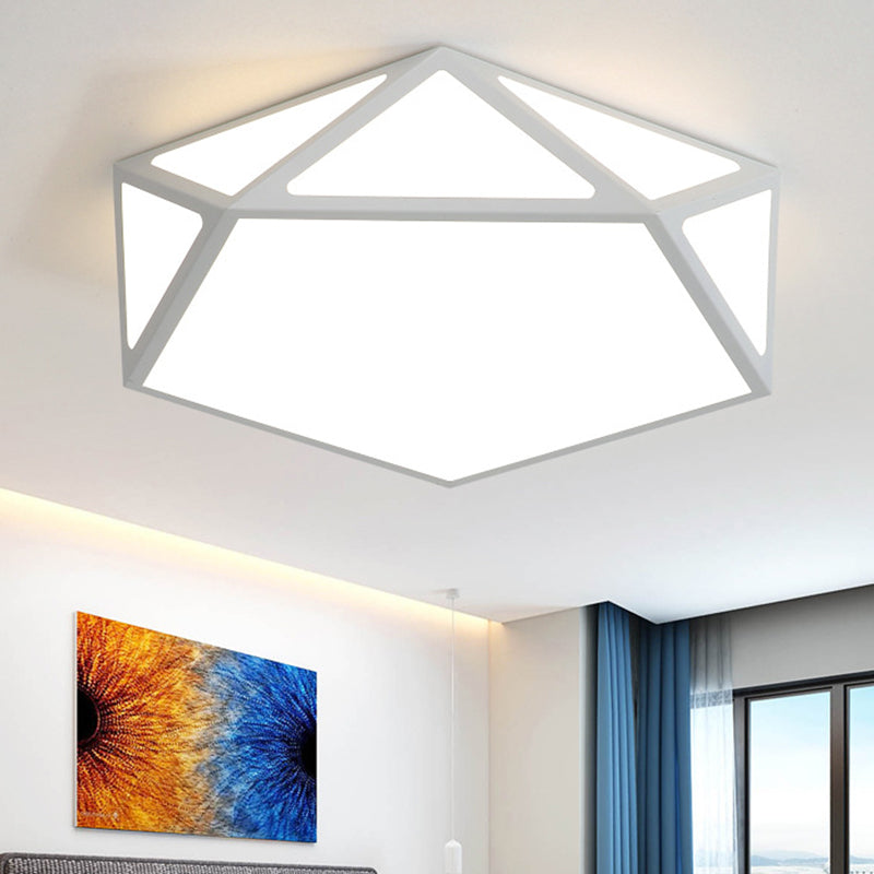 Macaroon Style Modern Lighting Fixture Geometric Acrylic Ceiling Lights LED Flush Mount Light for Hallway Bedroom