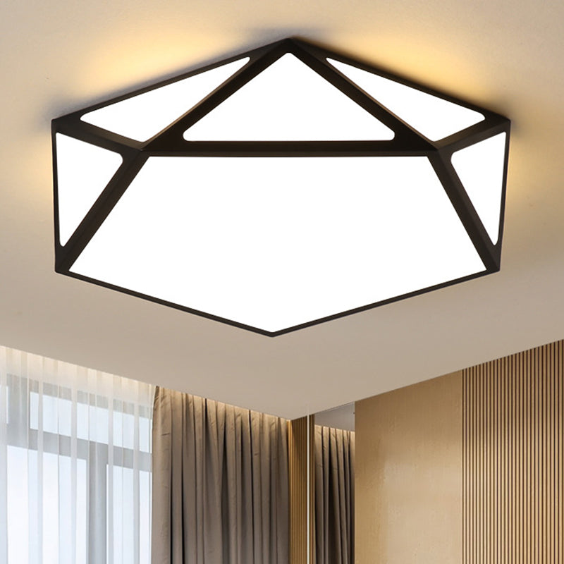 Macaroon Style Modern Lighting Fixture Geometric Acrylic Ceiling Lights LED Flush Mount Light for Hallway Bedroom