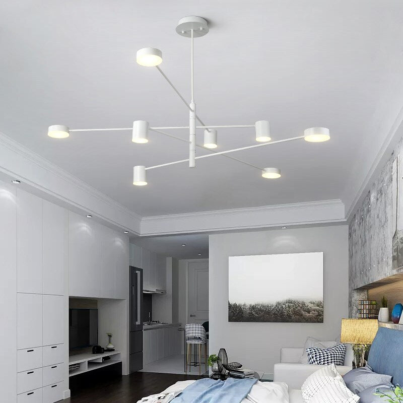 Lampadario a soffitto a soffitto starburst lampada a soffitto sospeso in metallo per soggiorno