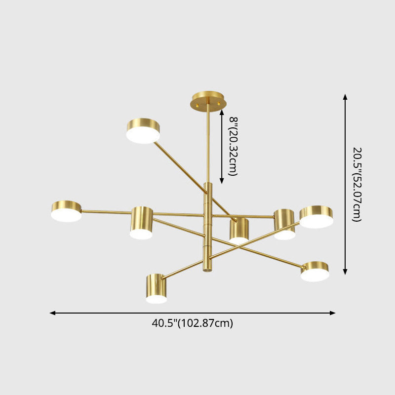 Lampadario a soffitto a soffitto starburst lampada a soffitto sospeso in metallo per soggiorno