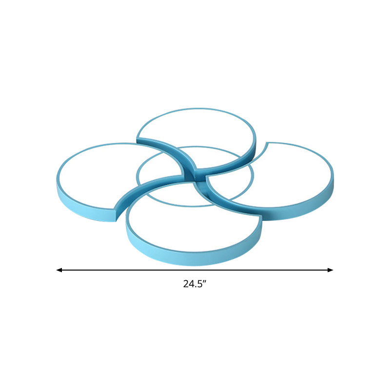 Blossom Girls Bedroom Ceiling Lamp Acrylique 4 Heads Lovely LED Ceiling Mount Light