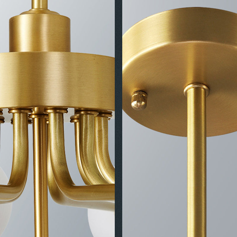 Balloon Ball Chandelier Lighting Ultra-Contemporary Milk Glass Hanging Ceiling Lights for Living Room