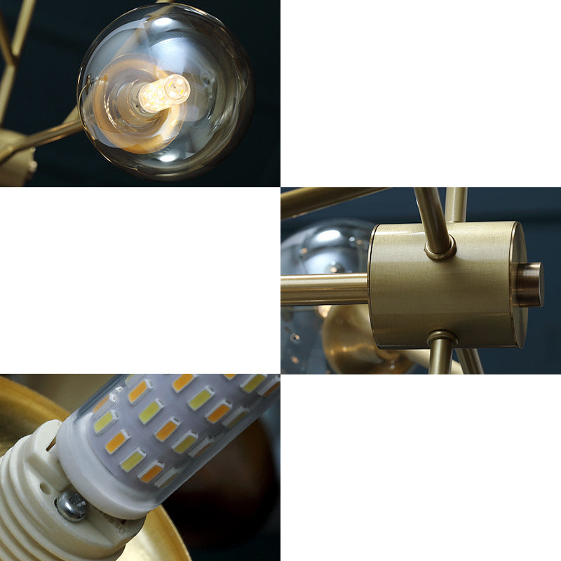 Fissature del lampadario a forma di globo Luce sospensione di vetro moderna per soggiorno