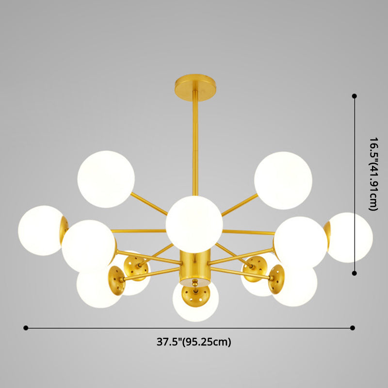 Spherical Chandelier Light Ultra-Contemporary Glass Ceiling Pendant for Living Room