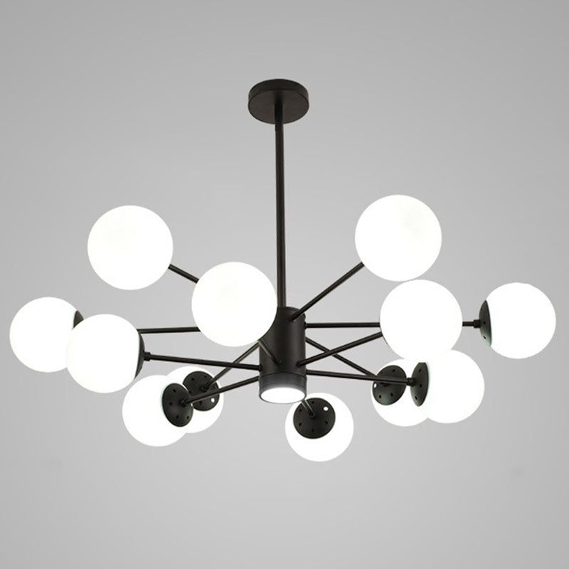 Spherical Chandelier Light Ultra-Contemporary Glass Ceiling Pendant for Living Room