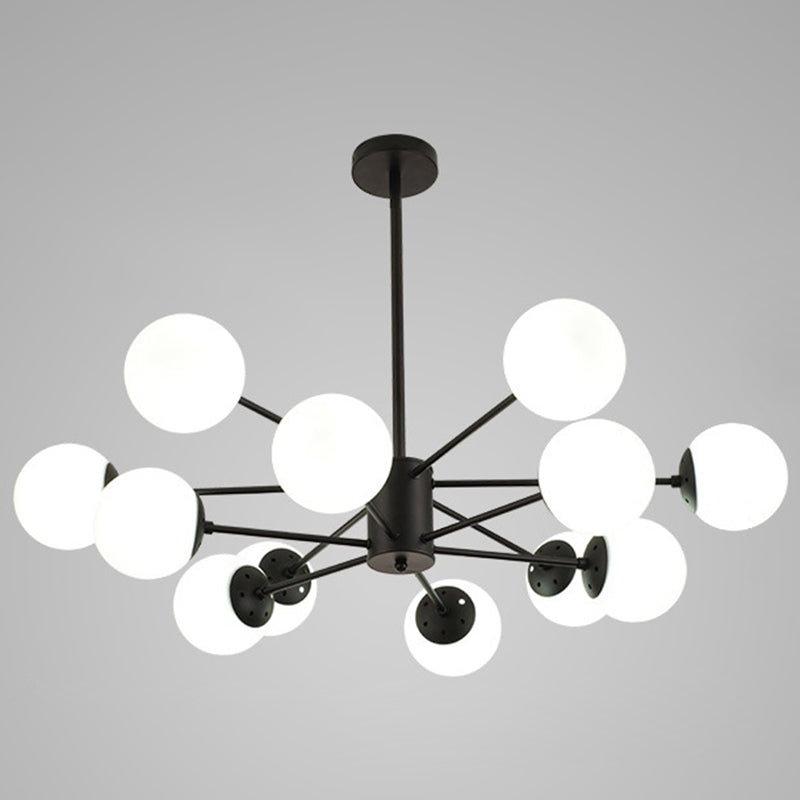 Spherical Chandelier Light Ultra-Contemporary Glass Ceiling Pendant for Living Room