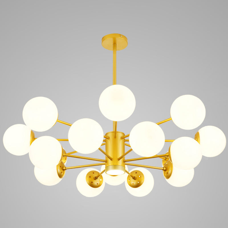 Spherical Chandelier Light Ultra-Contemporary Glass Ceiling Pendant for Living Room