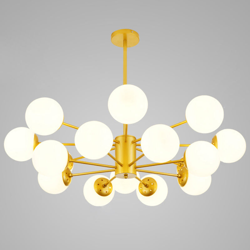 Spherical Chandelier Light Ultra-Contemporary Glass Ceiling Pendant for Living Room