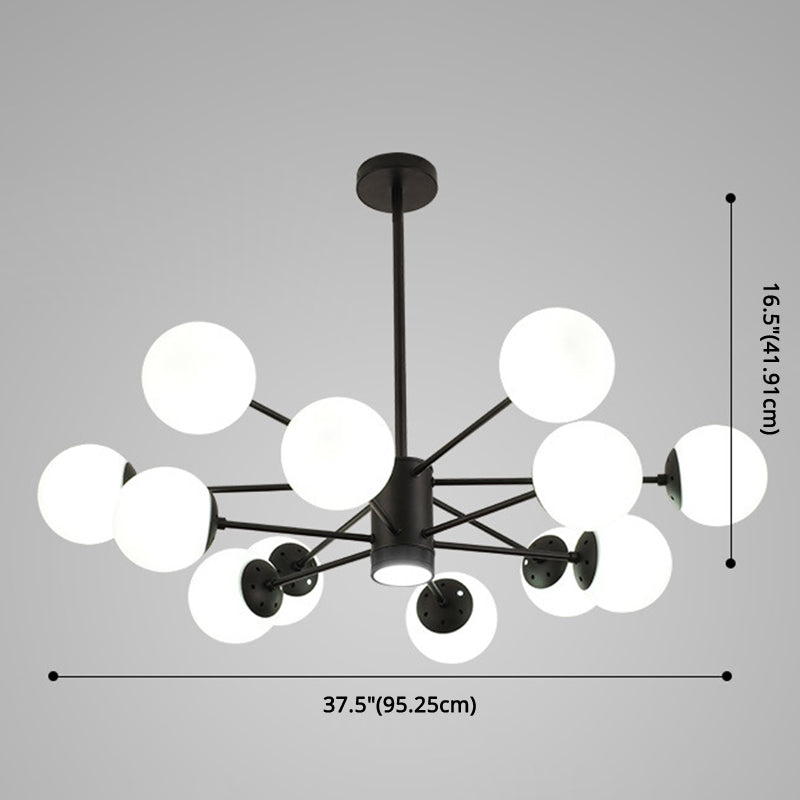Spherical Chandelier Light Ultra-Contemporary Glass Ceiling Pendant for Living Room