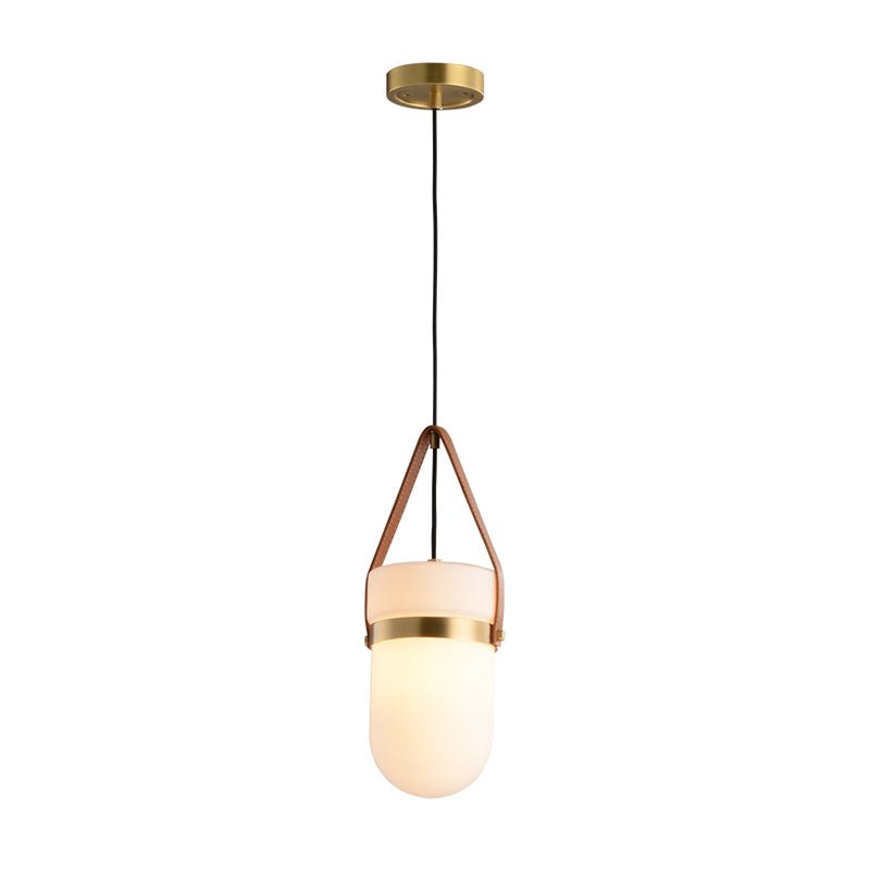 Lámpara colgante de cilindro Class blanco contemporáneo 1 cabezal dormitorio colgante de techo accesorio