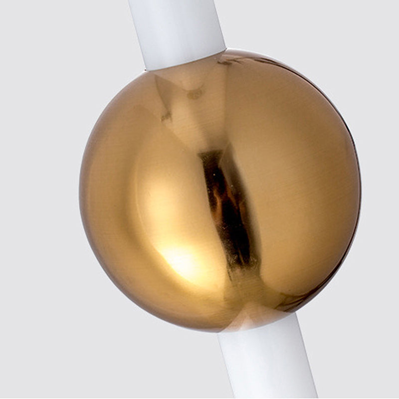 Flute Hanging Light Kit Simple Style Gold/White Glass 1 Head Stairway Pendant Light Fixture