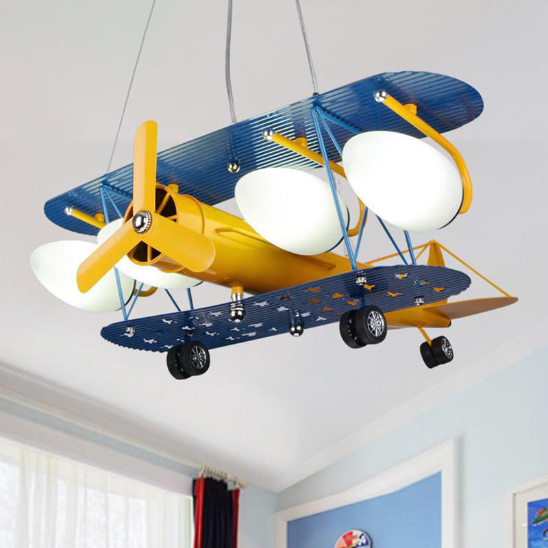 Airplane Ciptent Fishings Fishings Glass Cartoon Glass e Metal Impiccing Ciondolo per la camera da letto per bambini