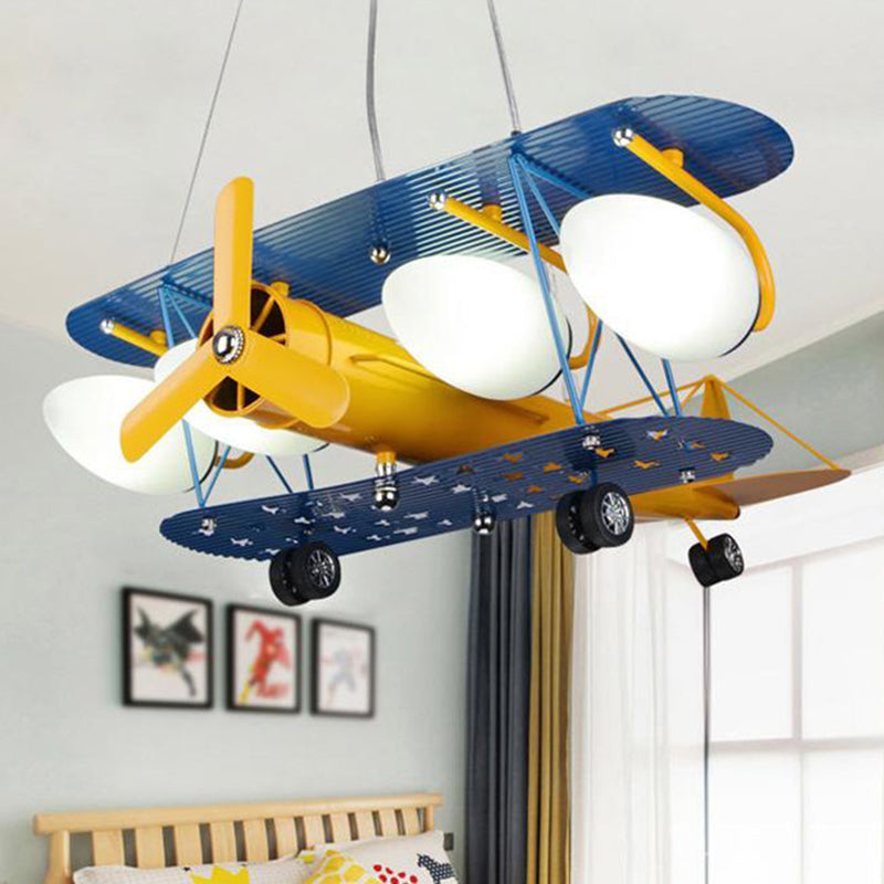 Airplane Ciptent Fishings Fishings Glass Cartoon Glass e Metal Impiccing Ciondolo per la camera da letto per bambini