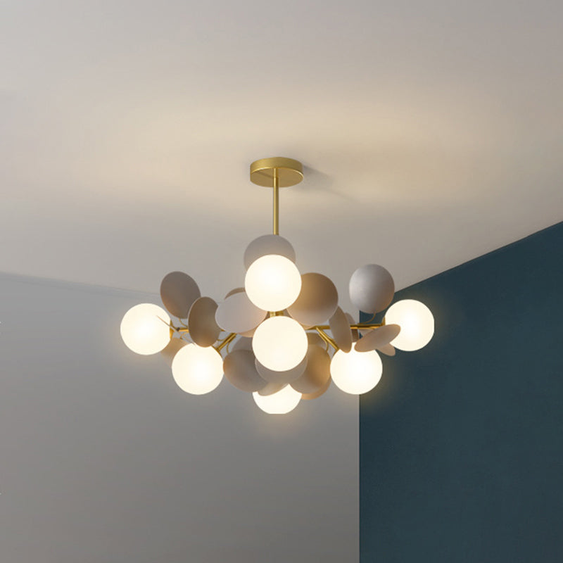 Balloon suspension des luminaires suspendus Cartoon Métallique Drop Pendant avec une teinte en verre pour la chambre