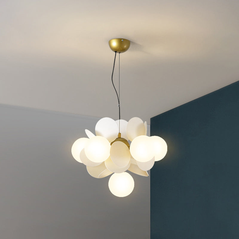 Balloon suspension des luminaires suspendus Cartoon Métallique Drop Pendant avec une teinte en verre pour la chambre