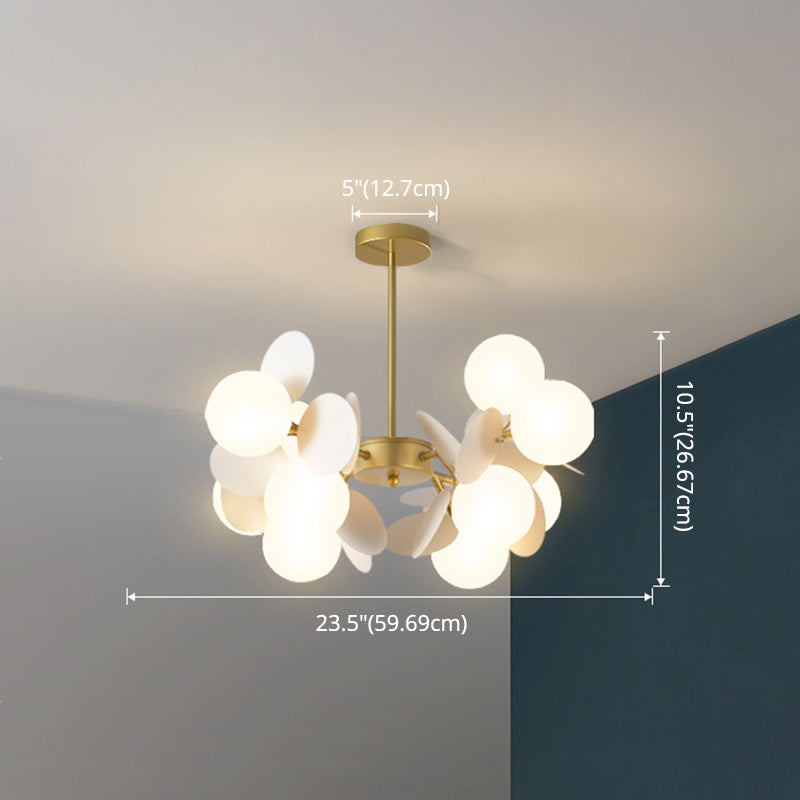 Balloon suspension des luminaires suspendus Cartoon Métallique Drop Pendant avec une teinte en verre pour la chambre