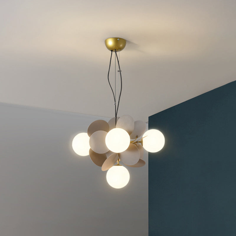 Balloon suspension des luminaires suspendus Cartoon Métallique Drop Pendant avec une teinte en verre pour la chambre