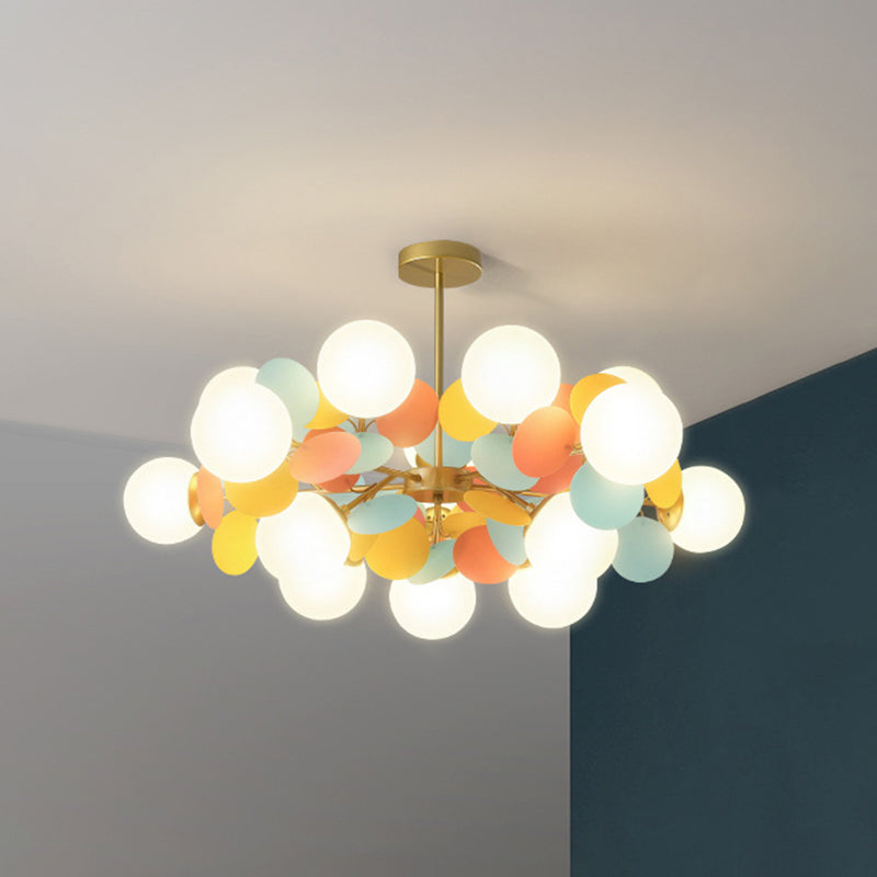 Balloon suspension des luminaires suspendus Cartoon Métallique Drop Pendant avec une teinte en verre pour la chambre