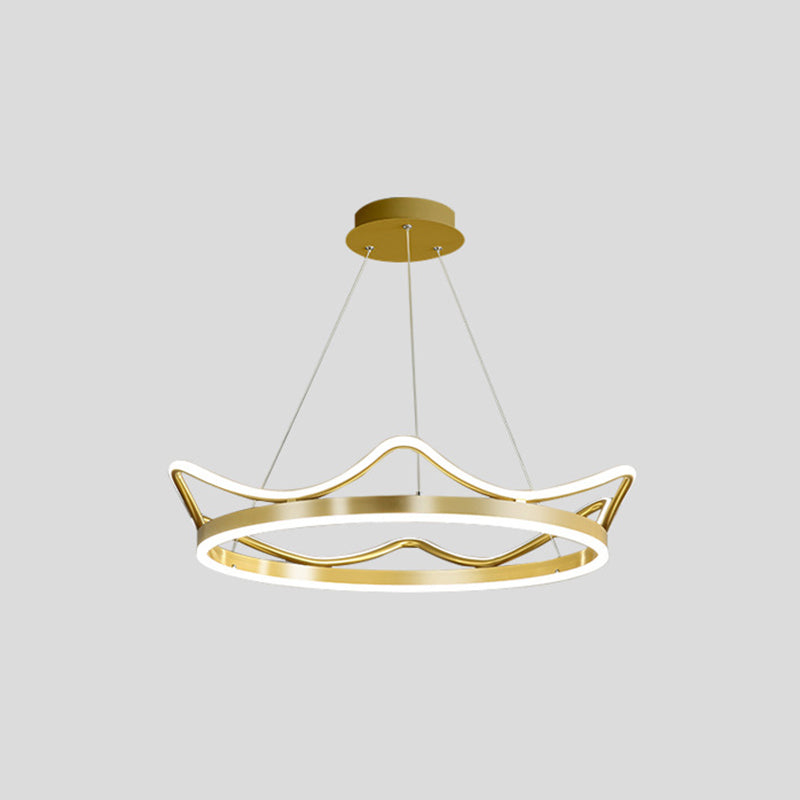 1 Light Crown Suspension Pendant Light