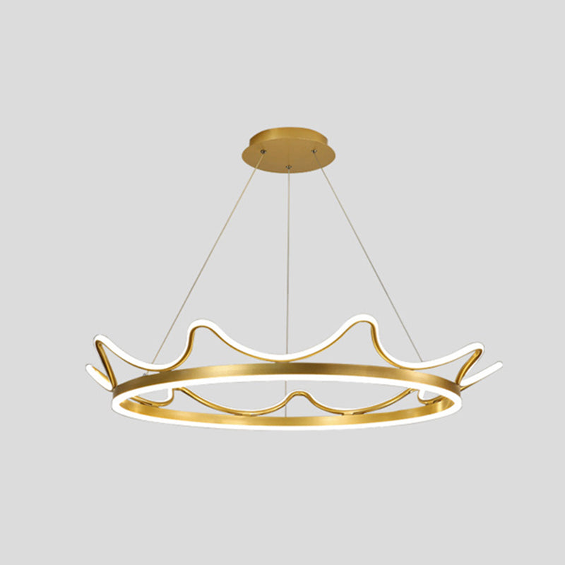 1 Light Crown Suspension Pendant Light