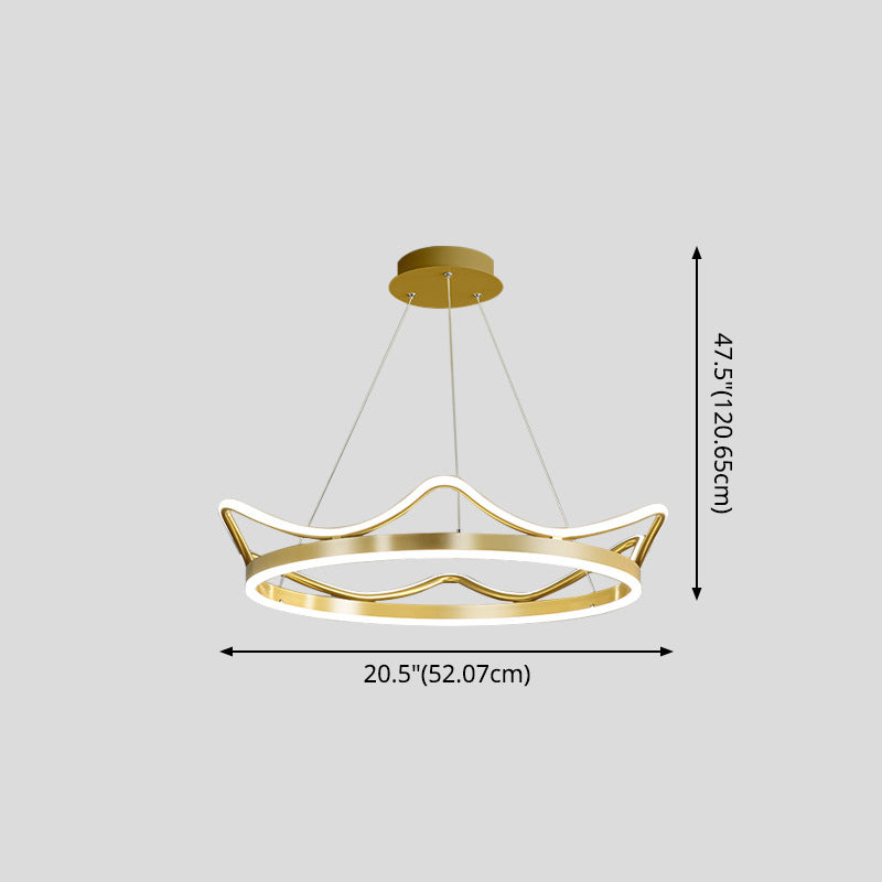 1 Light Crown Suspension Pendant Light