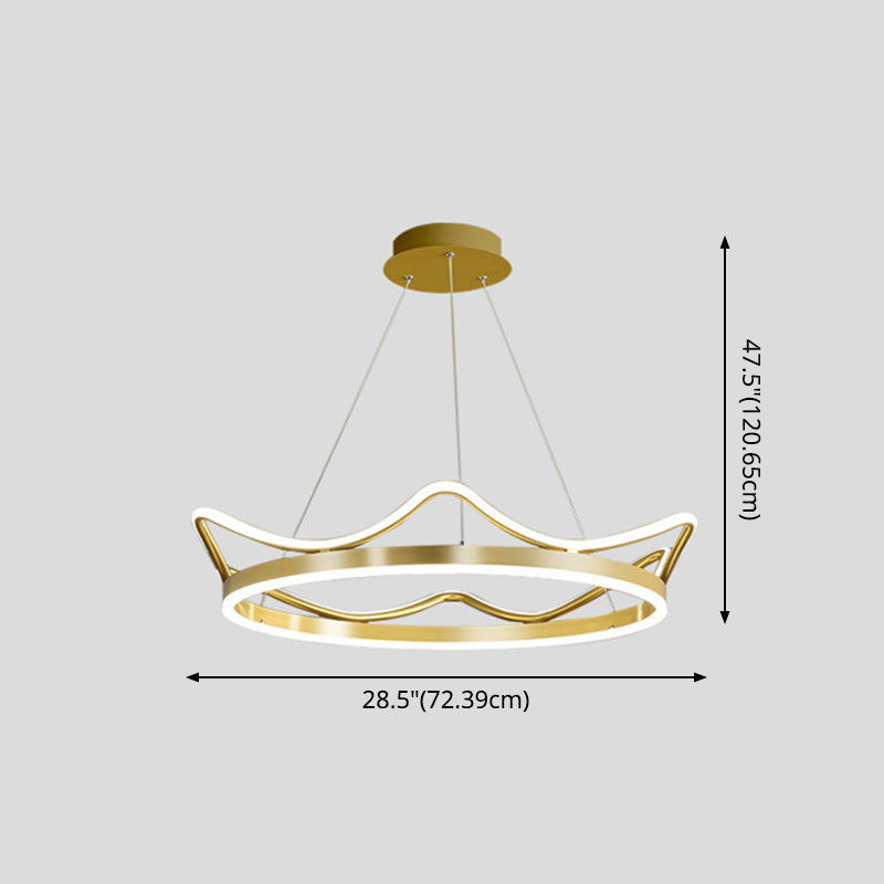 1 Light Crown Suspension Pendant Light