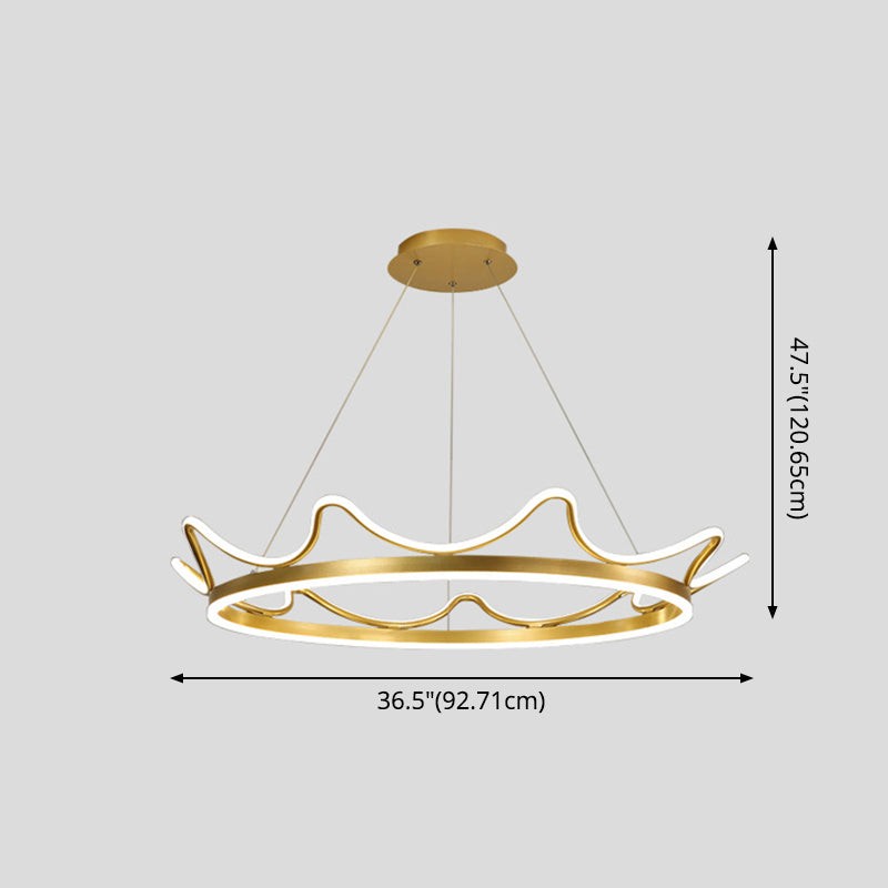 1 Light Crown Suspension Pendant Light